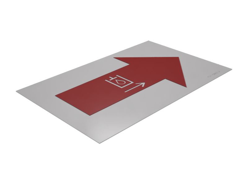 Наклейка с инструкциями по направлению