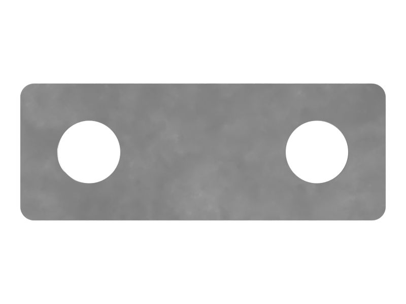 Монтажная пластина с двумя болтами толщиной 10 мм