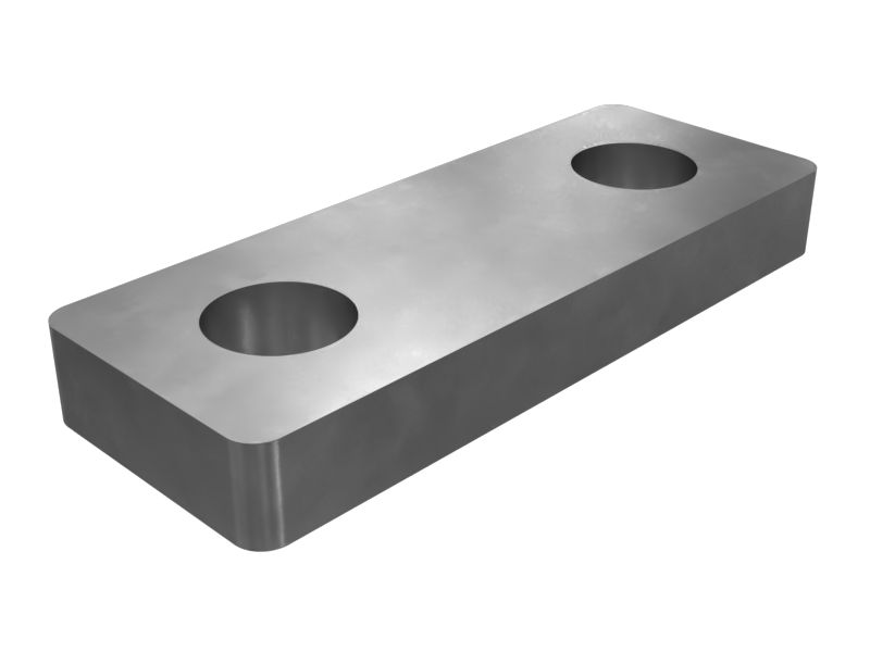 Монтажная пластина с двумя болтами толщиной 10 мм