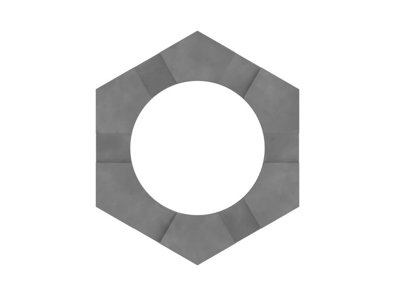 • Шестигранная шлицевая гайка с резьбой 2-12-3B