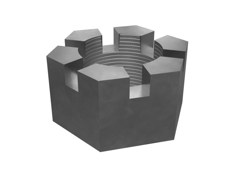 5F-3715: • Шестигранная шлицевая гайка с резьбой 2-12-3B