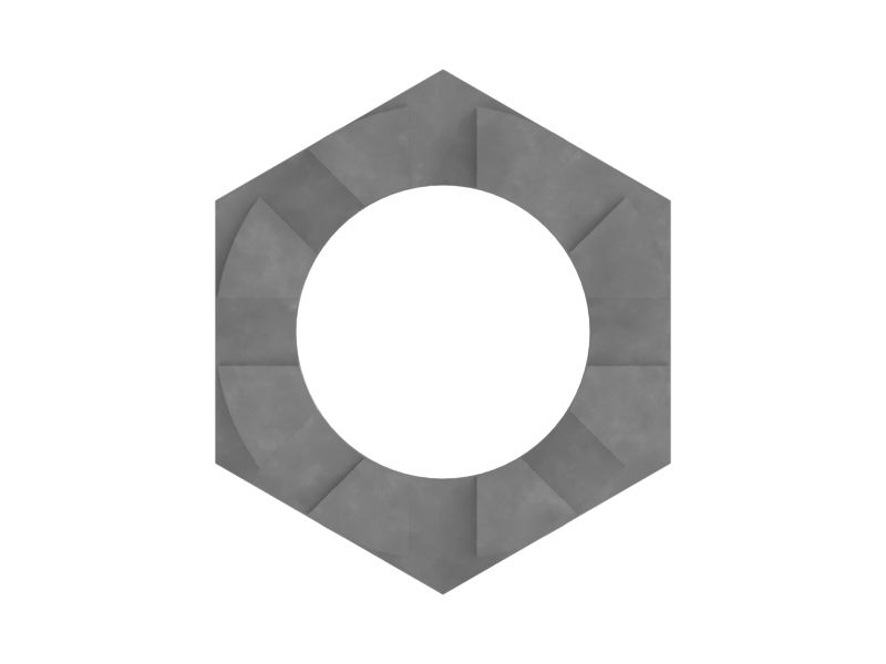 Стопорная корончатая шестигранная гайка с резьбой 2-3/4-12