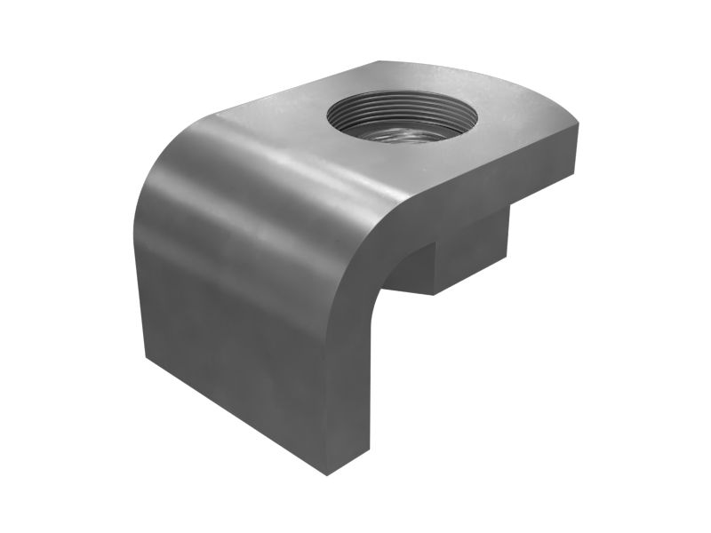 Выступ коленчатого патрубка с приварной гайкой