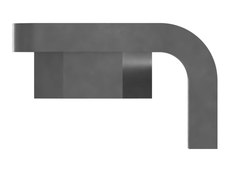 Выступ коленчатого патрубка с приварной гайкой