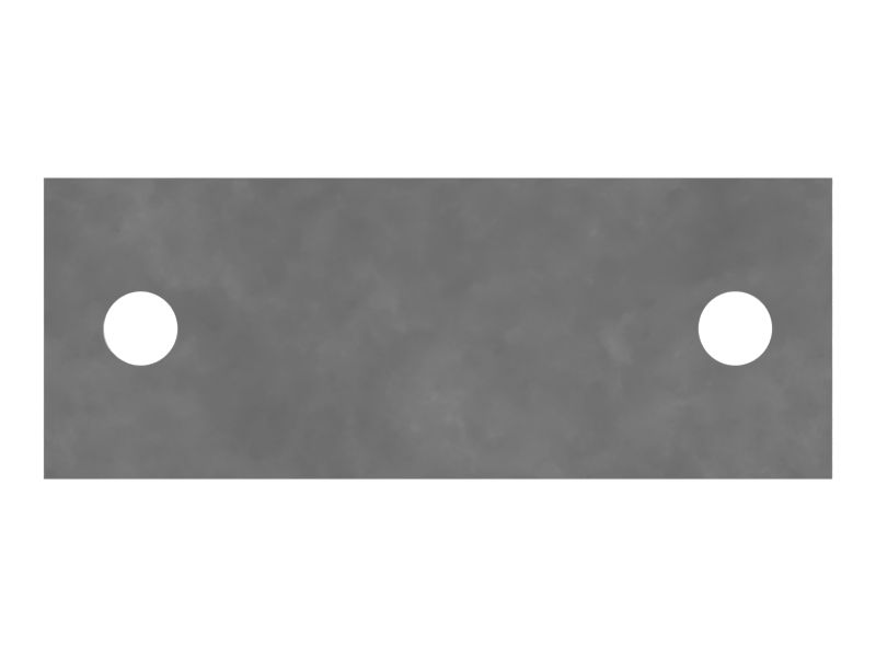 Монтажная пластина толщиной 5 мм с двумя болтами