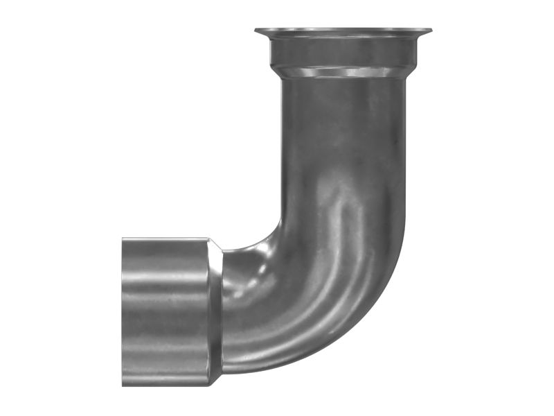 Коленчатый патрубок глушителя выпускной системы с внутренним диаметром 63,5 мм