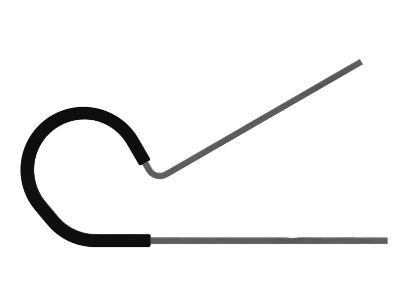 Р-образный зажим для одного шланга