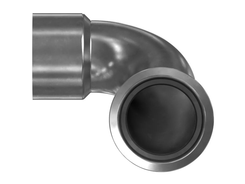 Коленчатый патрубок глушителя выпускной системы с внутренним диаметром 63,5 мм