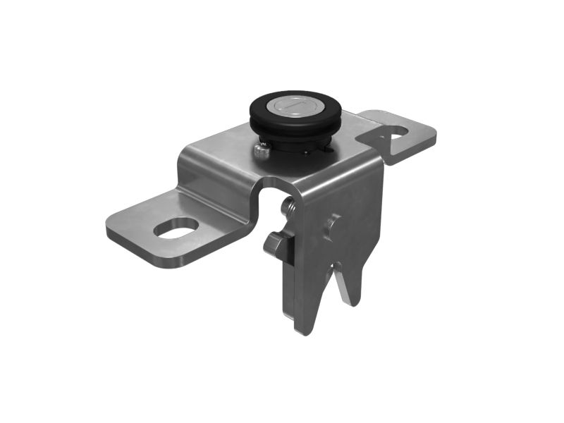 Шпонка с защелкой, используемой в подъемнике капота и кабины.