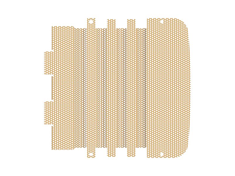 Нижняя решетка радиатора из углеродистой стали