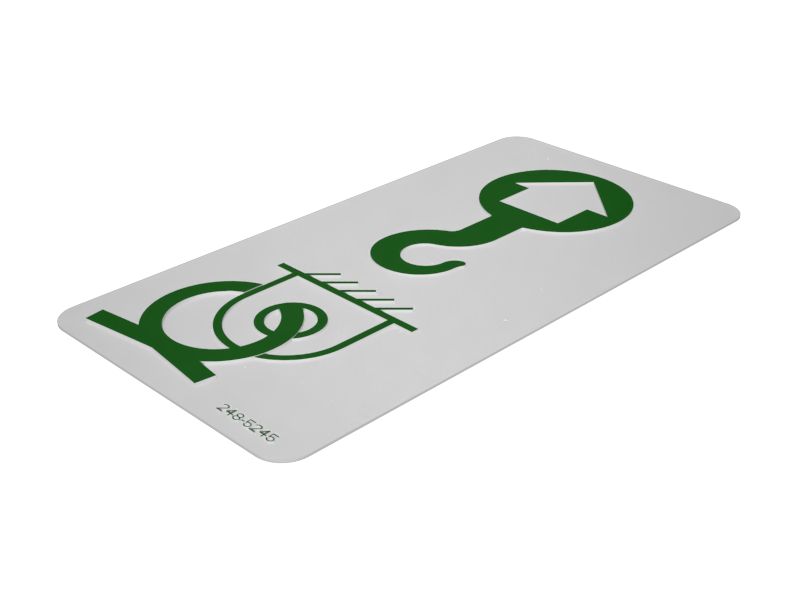 Наклейка с информацией о подъеме и креплении