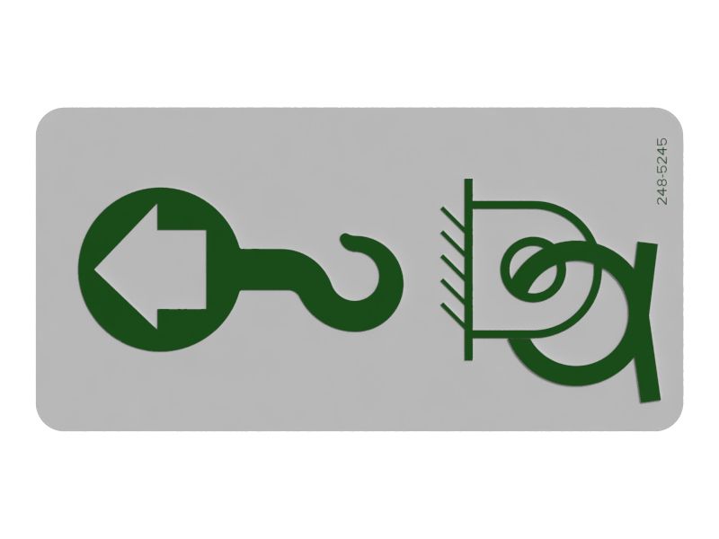 Наклейка с информацией о подъеме и креплении