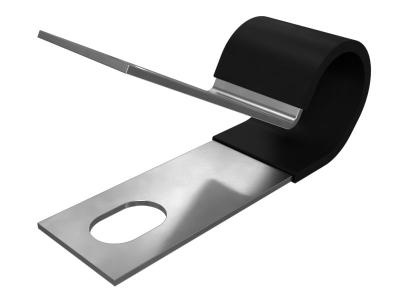 Р-образный зажим для одного шланга