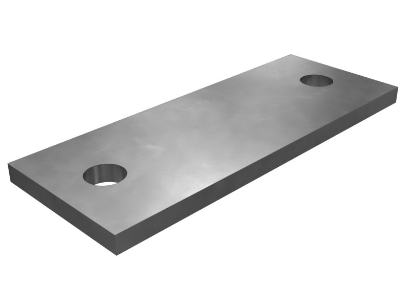 Монтажная пластина толщиной 5 мм с двумя болтами