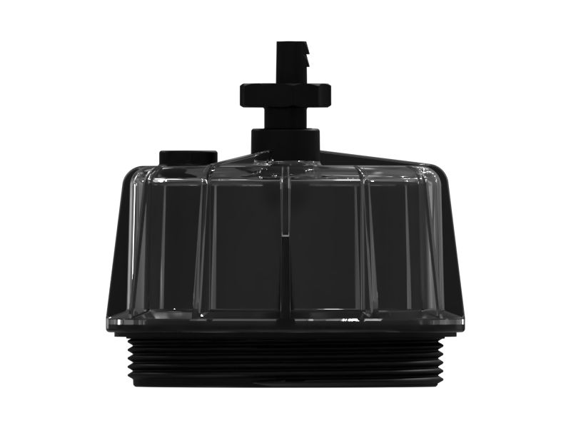 Желтый прозрачный стакан водоотделителя топливной системы