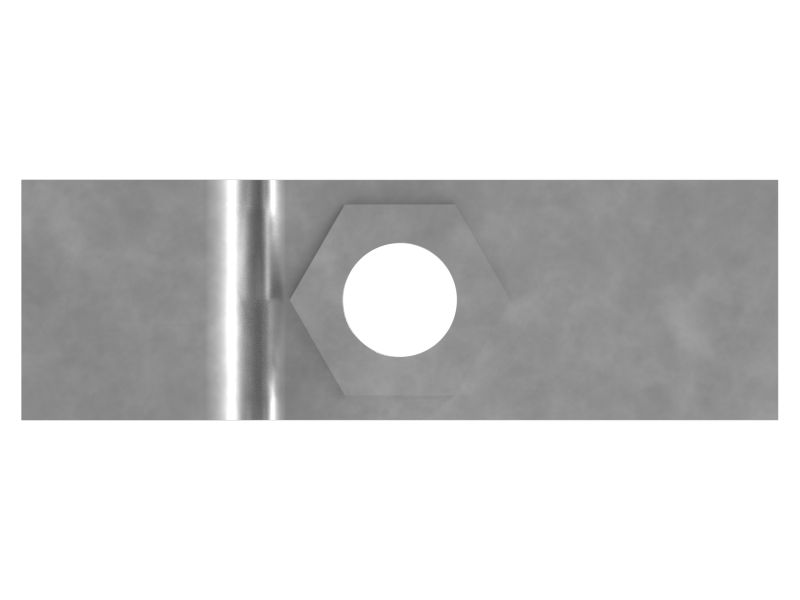 Опорная пластина с приварной гайкой 3/8 дюйма