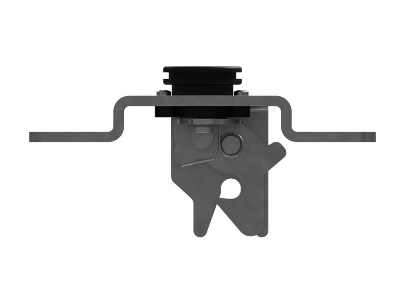 Шпонка с защелкой, используемой в подъемнике капота и кабины.