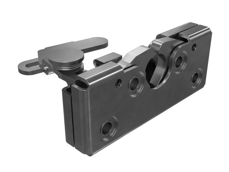 Поворотная защелка двери кабины