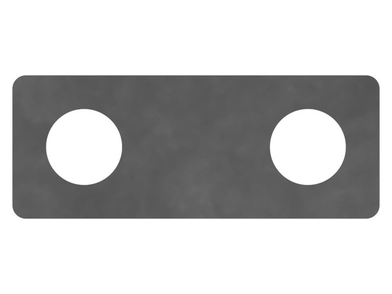 Регулировочная прокладка с двумя отверстиями, толщина 1,5 мм