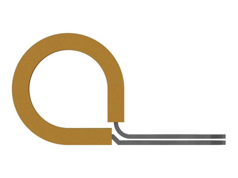 Р-образный зажим для одного шланга