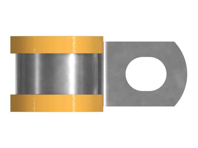 Р-образный зажим для одного шланга