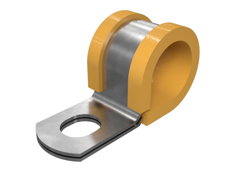 Р-образный зажим для одного шланга