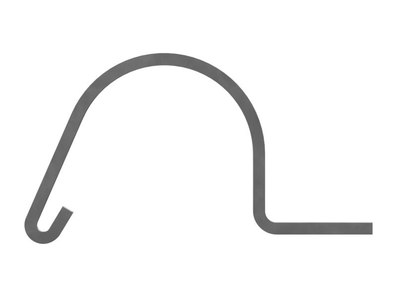 Зажим в виде полукрюка