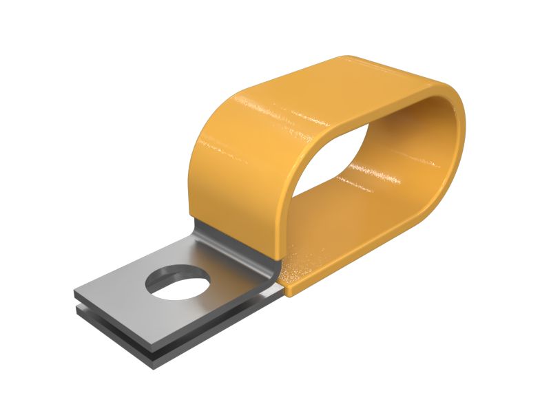 Р-образный зажим для двух шлангов