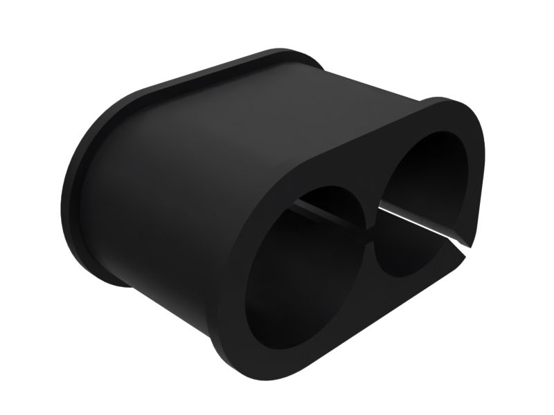 Овальный резиновый уплотнение диаметром 56 мм с двумя отверстиями