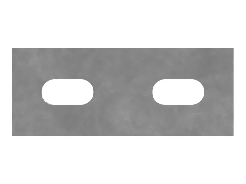 Пластина с двумя прорезями для болтов толщиной 5 мм