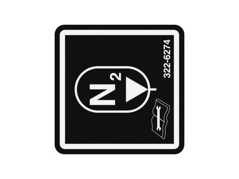 Наклейка "Зарядка азотом" длиной 40 мм