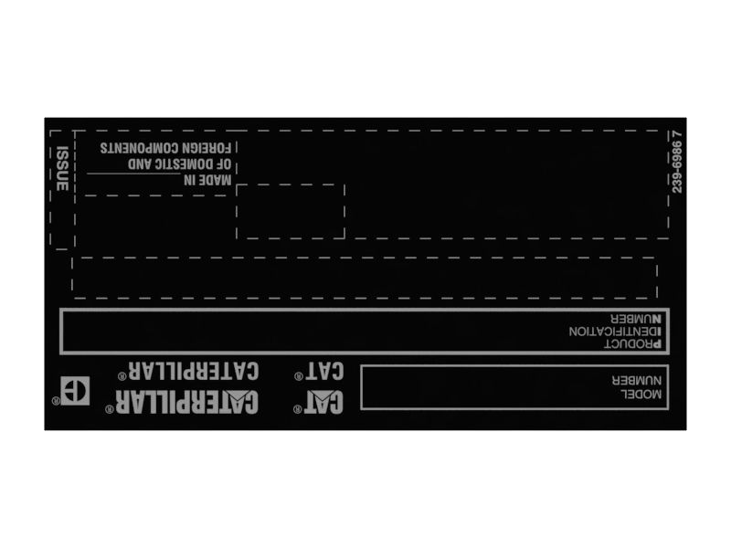 Табличка с идентификационным номером изделия