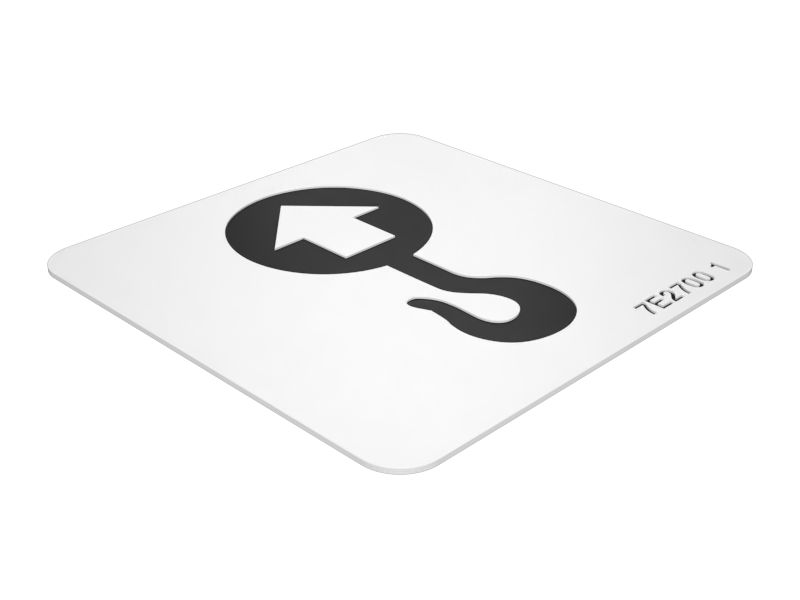 Информационная наклейка с правилами подъема толщиной 0,5 мм