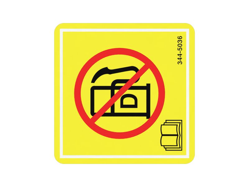 Наклейка с предупреждением длиной 50 мм