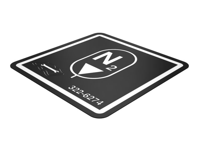 Наклейка "Зарядка азотом" длиной 40 мм