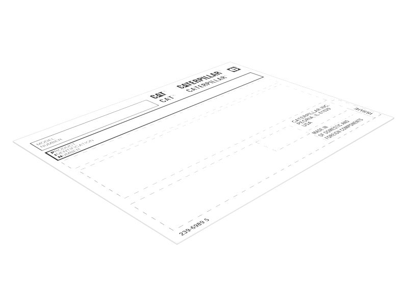 Клейкая идентификационная табличка с серийным номером