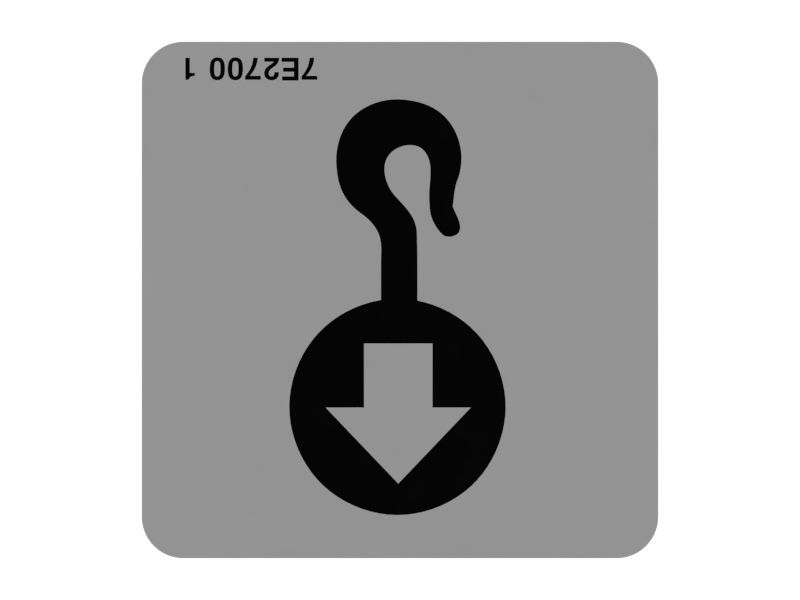 Информационная наклейка с правилами подъема толщиной 0,5 мм