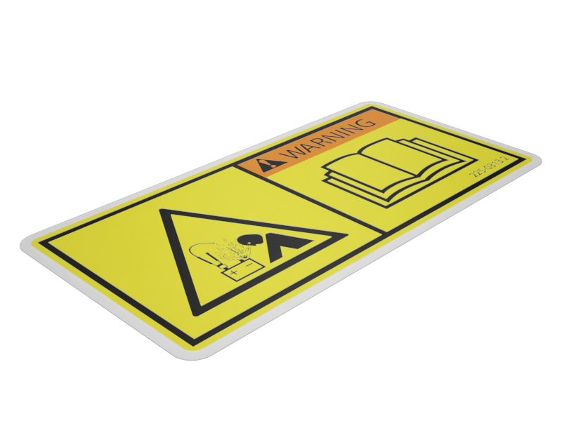 Наклейка с предупреждением