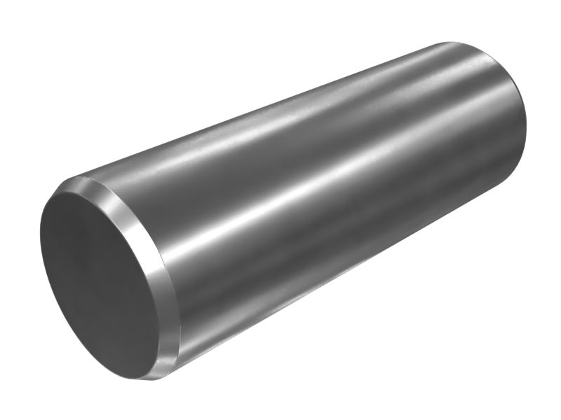 Стальной установочный штифт с торцом с фаской, длина 36 мм