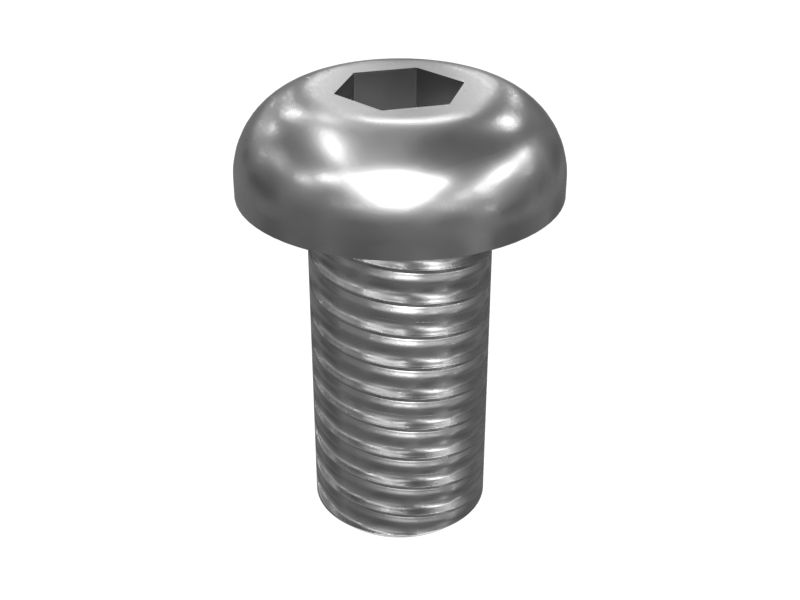 Приводной винт с шестигранным гнездом и полукруглой головкой, длина 20 мм