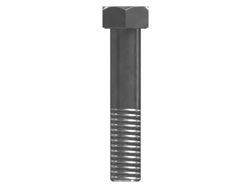 Болт с шестигранной головкой с резьбой M16-2 x 80 мм