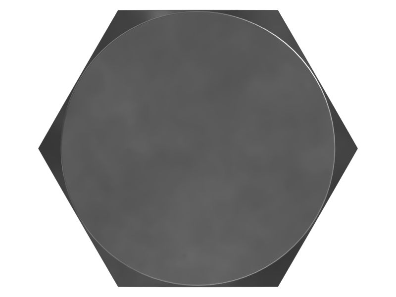 Болт с шестигранной головкой с резьбой M16-2 x 80 мм