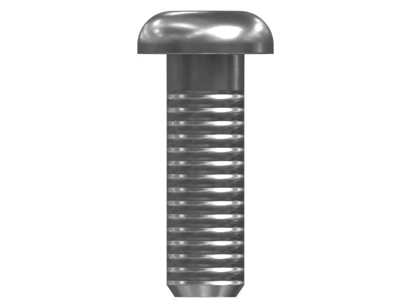 M8-1.25 x 25mm Rounded Pan Head Internal Hex Screw