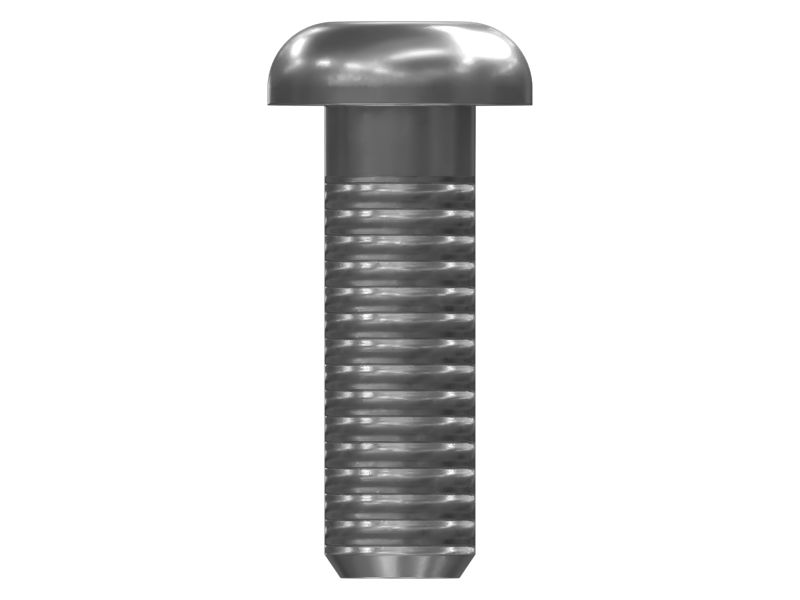 M8-1.25 x 25mm Rounded Pan Head Internal Hex Screw