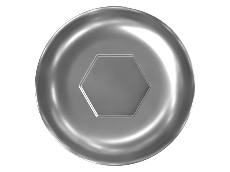 Крепежный винт из нержавеющей стали с полукруглой головкой под шестигранный торцевой ключ с резьбой M6X1.