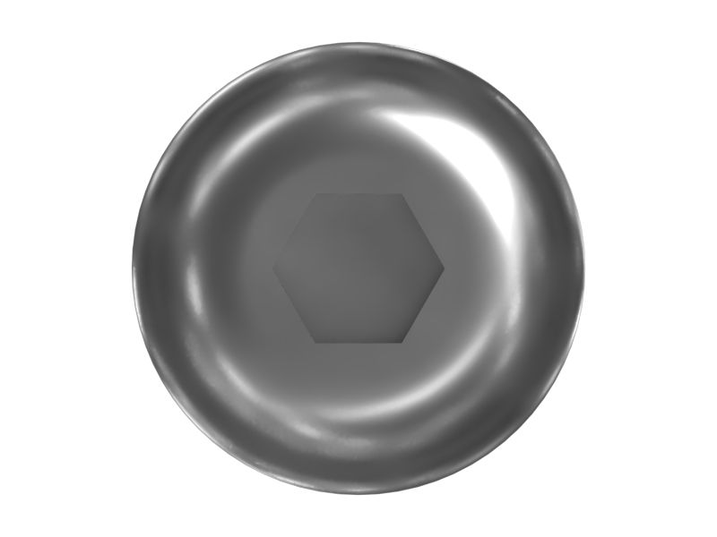 Винт с полукруглой головкой, резьба M4 x 0,7