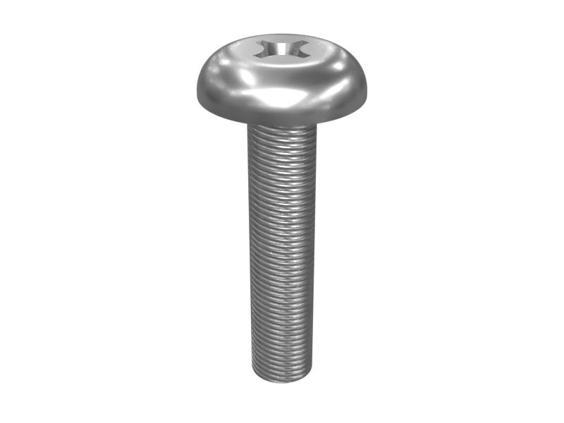 Винт с резьбовой полукруглой головкой №10-12