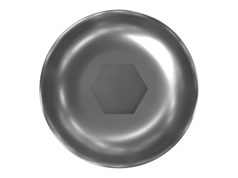 Винт с пуговичной головкой длиной 12 мм