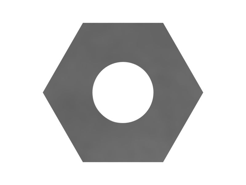 Шестигранная гайка с резьбой №6(.138)-32