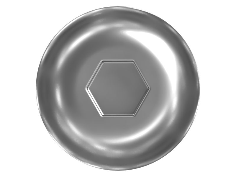 Винт с полукруглой головкой и резьбой M4X0,7